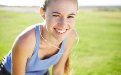 Woman smiling after exercise